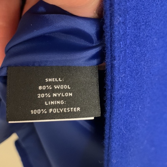 NWOT Wool Coat Royal Blue Preston and York XL - Picture 7 of 15